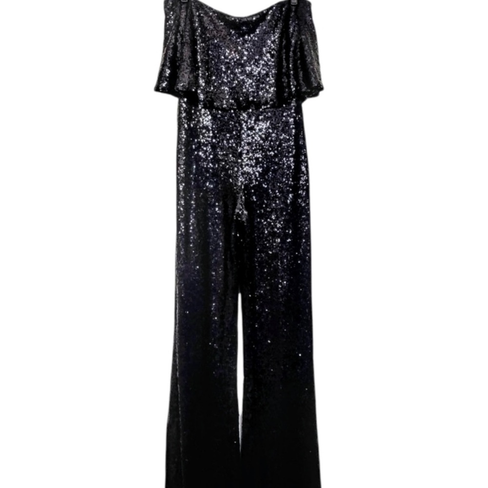 Lovers + Friends Sequin Lined Strapless Jumpsuit … - image 3